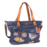 Bolsa Tote Nicole Lee De Mezclilla Estampada Fw23