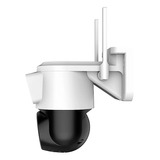 Câmera De Segurança Ip Dupla Com 2 Antena Cor Branca 