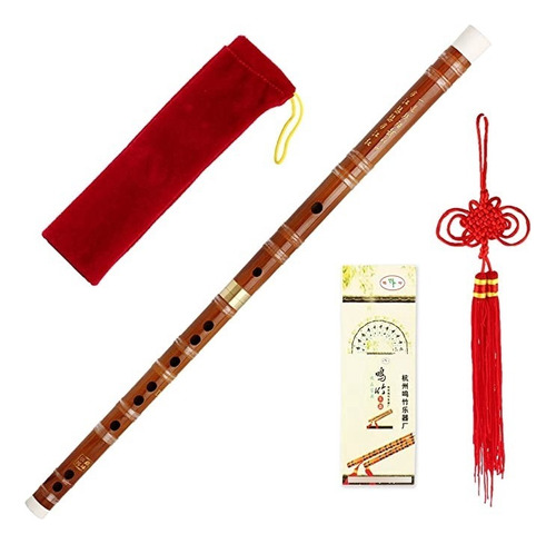 Flauta Dizi De Bambú. Instrumento Tradicional Chino Hecho .