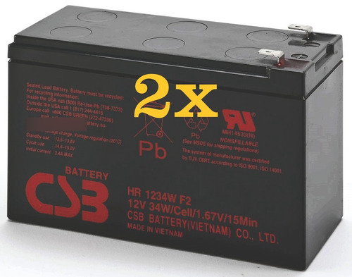 Kit 2 Baterias Para Ups Tripp Lite Omnivs1500 2xhr1234w