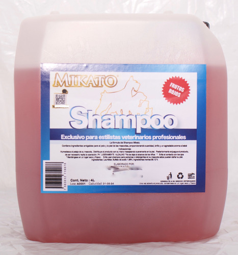 Shampoo 4 Lt Con Extracto Frutos Rojos Fragancia Frutas