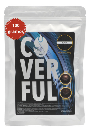 Fibra Capilar Coverful 60g Maxima Adherencia Premium Calvicie Cabello Barba