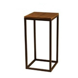 Oferta! Portamaceta Hierro Madera Moderno Industrial 60 Cm 