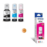 Kit 04 Tinta Original Epson L4260 L4160 L6191 L6171 T504 