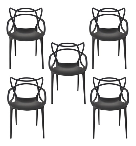 Kit 5 Cadeira De Jantar Jardim Allegra Top Chairs Promoção