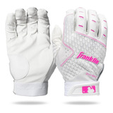 Guanteletas Softbol Franklin 2nd Skinz Blanco Rosa Dama