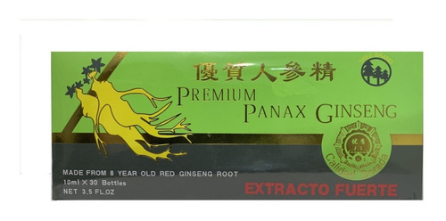 Ginseng Panax Premium 30 Frascos 10 Ml Tree Brand Original