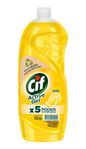 Detergente Cif Bioactive De Limón X 750ml