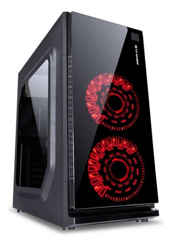 Gabinete Gamer Vx Gaming Crater Lateral Acrilica Pt C/ 2 X F