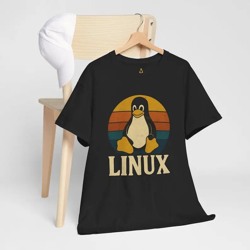 Camiseta Retro Linux Divertida Tux Pingüino Código Abierto | MercadoLibre