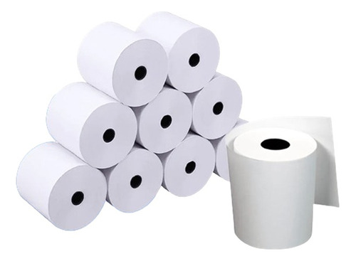 24 Rollos Papel Térmico 80x70 Impresora 80mm Negro Con Iva