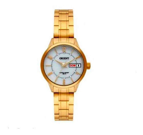 Relógio Orient Feminino Dourado Fundo Branco Edição Especial