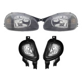 Optica Tunning Negra Chevrolet Corsa Classic Mas Auxiliar X4