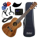 Kit Ukulele Concerto Elétrico Ativo Kal330 Ck Eq Série Kayke