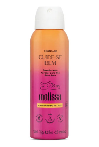 Desodorante Aerosol Para Pés Cuide-se Bem Melissa 125ml