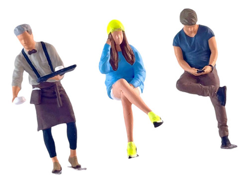 Figuras De Diorama De 3 Uds., Modelo De Personas De La Calle