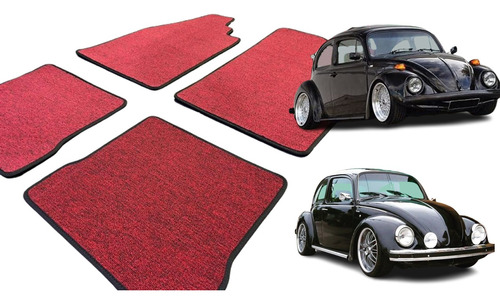 Vocho Tapetes De Lujo Para Vocho En Uso Rudo Color Rojo 4pz