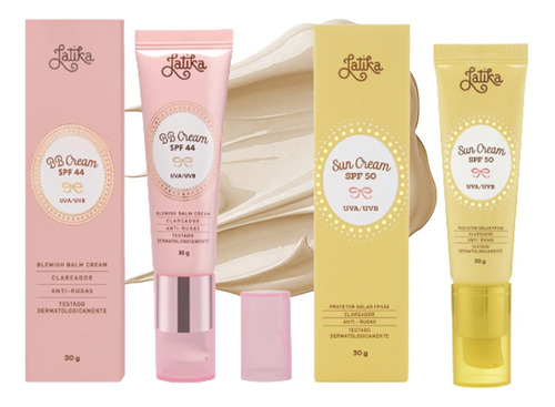 Bb Cream Latika , Base Clareadora E Protetor Solar Fps 44