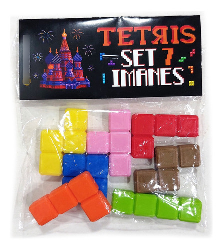 Set X 7 Imanes Decorativos Tetris Gamer Retro Impresion 3d