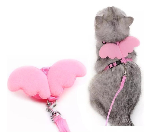 Pretal Pechera Arnes Alitas Collar Regulable Correa Gatos