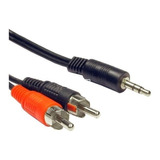 Cable Audio Mini Plug 3,5 Macho A 2 Rca Macho 5 Metros 