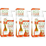 Eco Hair Locion Crecimiento Anticaída X 125 Ml Combo X 3