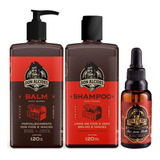 Kit Balm + Shampoo + Óleo Barba Negra Amadeirado Don Alcides