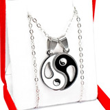 Dije Con Cadena Yin Y Yang Acero Parejas Amigos Joyas Mayre