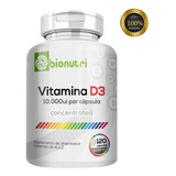 Vitamina D3 10.000 Ui Cápsula 500mg Máxima Absorção 120caps Sabor Sem Sabor