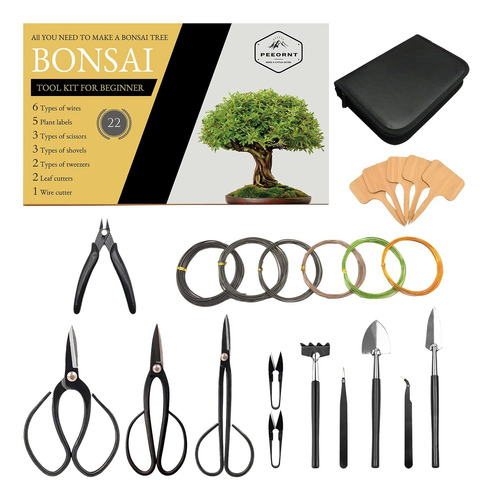 Peeornt Kit De Herramientas Para Árbol Bonsái, 22 Piezas Jue