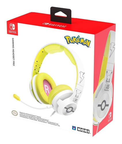 Audifono Gamer Pro Pokémon Pikachu 025 Pop Nintendo Switch Color Blanco