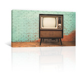 Cuadro Decorativo Lienzo Vintage Canvas Television Antigua