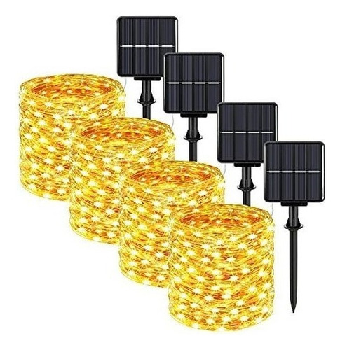 / 4 Luces Solares De Hadas Para Árboles De Navidad De Patio