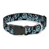 Collar Para Gato Calavera Negro Teal 8-12  0.5  --}}