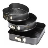 Moldes Para Torta Desmontable Redondo Cuadrado Set X3 