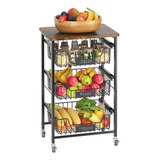 Xyzlvsi Carrito De Almacenamiento De Cocina Con Ruedas, Carr