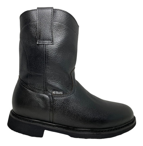 Bota Vaquera Hombre De Piel Roper Trabajo Negro