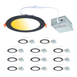 Cycevsun Negro Regulable 6 Pulgadas Slim Led Canless Led Luz