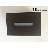 10 Balizador Parede Escada Caixa 4x2 P/ Led G9 Preto