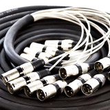 Multi Cabos Com Conectores Xlr 16 Vias Espaguetado 30 Mts