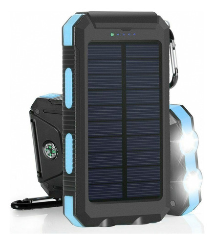 Cargador Portatil Panel Solar Power Bank Brujula Linterna