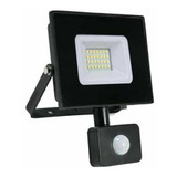 Foco Proyector De Area Led Con Sensor 20w Exterior Color De La Carcasa Negro Color De La Luz Blanco Frío