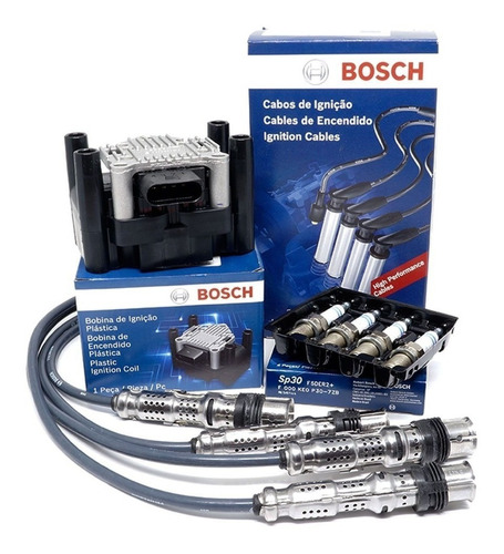 Kit Bosch Bobina+cables+bujias Vw Bora 2.0 Golf 2.0 Audi 1.6