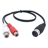 Cable De Audio Din De 5 Pines Macho A 2 Rca Hembra, 0.5 M