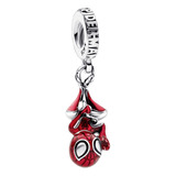 Charm Spiderman Hombre Araña En Plata 925 Silver Heart