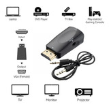 Convertidor Hdmi Compatible Con Vga,, Jack Audio De 3,5 M