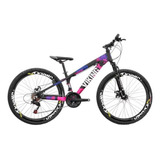 Bicicleta Viking Aro 26 Câmbio Importado 21v Preto Rosa