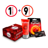 Promo Fullsen Mix Lubricante Natural + Condón Seguridad C/9