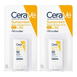 Cerave Protector Solar En Barra Stick Spf 50  Paquete De 2