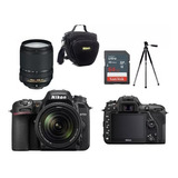 Nikon D7500 Lente 18-140mm Vr +bolsa+tripé+cartão 64gb C/ Nf